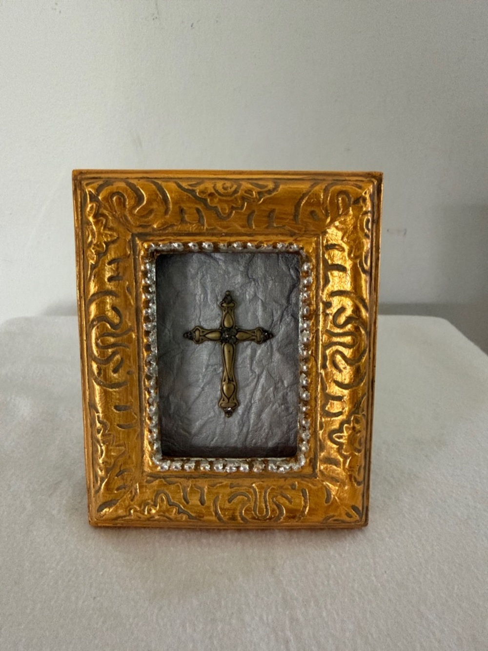 Belinda Miley Shadow box Jeweled Cross for CBK by Belinda Miley
